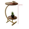 Kings Brand Furniture – Modern Oval Side Table, Dual Shelf Faux Marble Accent Table, Small End Table for Living Room or Bedroom - 3 of 4