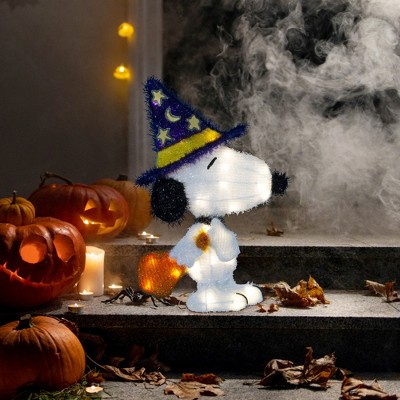 Peanuts 18in White LED Pre-lit Wizard Snoopy Halloween Decor