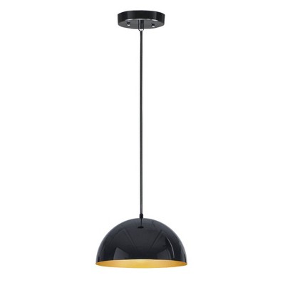 ET2 Lighting Hemisphere 1 - Light Pendant in  Gloss Black/Gold