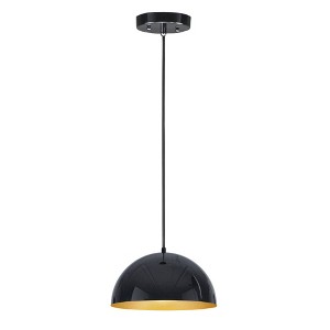ET2 Lighting Hemisphere 1 - Light Pendant in  Gloss Black/Gold - 1 of 3