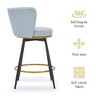 Kumasinova Modern 360° Swivel Bar Stools, Counter Height Bar Stools Set of 2, Upholstered Counter Stool, Counter Height Stools with Metal Legs - 2 of 4