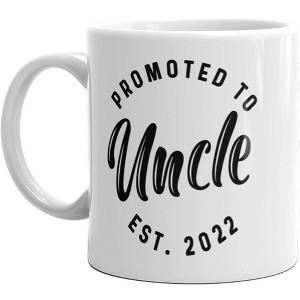 Crazy Dog T-Shirts Promoted To Uncle 2022 Mug Funny Family Baby Announcement Coffee Cup-11oz - 1 of 4