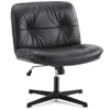MAYEERTY Criss Cross Legged Chair, Armless Office Desk Wide Seat No Wheels, Swivel Height Adjustable Comfy - 4 of 4