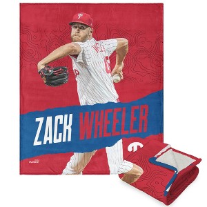 MLB Zack Wheeler Player Silk Touch Throw Blanket 50 x 60 Inches - 1 of 4
