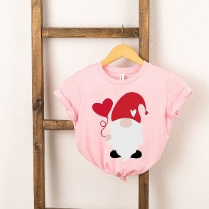 The Juniper Shop Balloon Heart Gnome Youth Short Sleeve Tee - XL - Pink - 1 of 2