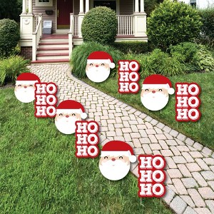 Big Dot of Happiness Jolly Santa Claus - Santa Claus Lawn Decorations - Outdoor Christmas Yard Decorations - 10 Piece - 1 of 4