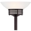 Possini Euro Design Light Blaster Modern Torchiere Floor Lamp 72 1/2" Tall Warm Bronze LED White Frosted Glass Bowl Shade for Living Room Bedroom Home - 3 of 4