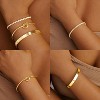 Gold Bracelets for Women Non Tarnish Dainty 14K Real Gold Plated Bangle Cuff Bracelets Stack for Women - 4 of 4