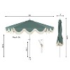 JONATHAN Y Collins 9 ft. Classic Cottage Tassel Market Patio Umbrella with Auto-Tilt, Crank, Wind Vent and UV Protection - 4 of 4