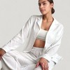 Anna-Kaci Lounge Women's Textured Button Down Pajama Set with Relaxed Fit Long Sleeve Shirt and Wide Leg Pants - 3 of 4