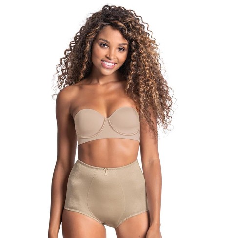 Leonisa Seamless High Waisted Thong Panty with Lace Stripe - Slimming Tummy  Control Underwear Beige : : Clothing, Shoes & Accessories