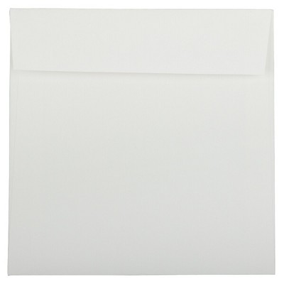 JAM Paper 8.5 x 8.5 Square Strathmore Invitation Envelopes Bright White Wove 900858534