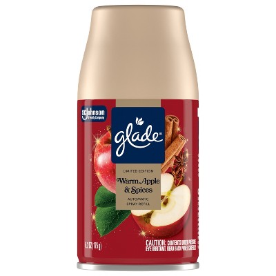 Glade Automatic Spray Air Freshener Refills Warm Apples & Spices - 6.2oz
