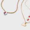 Flower and Heart Multi-Strand Necklace - Universal Thread™ Gold - 3 of 3