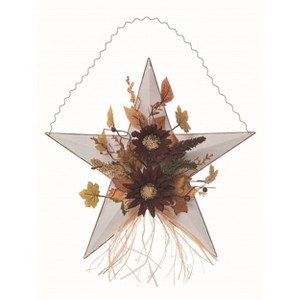 Transpac Metal 18 in. Multicolor Autumn Star Basket Floral Decor - 1 of 2