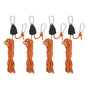 Unique Bargains Adjustable Tent Rope Hanger 1/8" 12.8ft Long 4 Pcs - 1 of 4