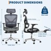 3Rd Gen Ergonomic Mesh Office Chair with Footrest, Adjustable Armrests, Dynamic Lumbar Support, Rolling Casters,Desk Chair for Office - 2 of 4