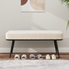 Bekrvio 43.3" Teddy Ottoman Bench,Entryway/Bed Bench End of Bed – Upholstered Padded Seat,Mid Century Modern for Living Room, Hallwa - 2 of 4