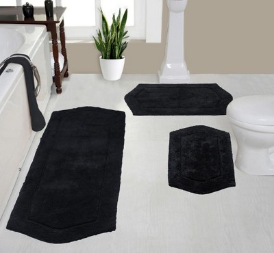 Waterford Collection Cotton Tufted Set of 3 Bath Rug Set - Home Weavers