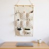 Anna-Kaci Hanging Fabric Storage Organizer with Wooden Rod and Multi-Pocket Design - Beige - 3 of 3
