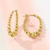 Ross-Simons Italian 3-6mm 18kt Gold Over Sterling Bead Oval Hoop Earrings - 3 of 4