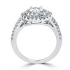 Pompeii3 1 1/2 cttw Pave Double Halo Round Brilliant Cut Engagement Ring 14K White Gold - 4 of 4