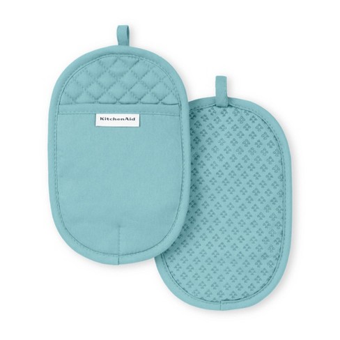 Kitchenaid Asteroid Oval Pot Holder 2-pack Set, Mineral Water Aqua, 6.5 ...