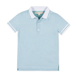 Hope & Henry Boys' Organic Short Sleeve Knit Pique Polo Shirt, Kids - 1 of 4