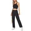 Whizmax Cargo Pants Women Baggy Casual High Waisted Straight Leg Pants Loose Trousers with Pockets - 4 of 4