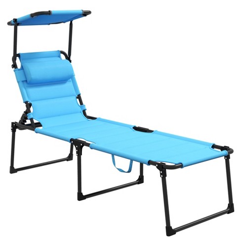 Kingcamp tri folding patio lounge chair portable folding chaise bed for online outdoor