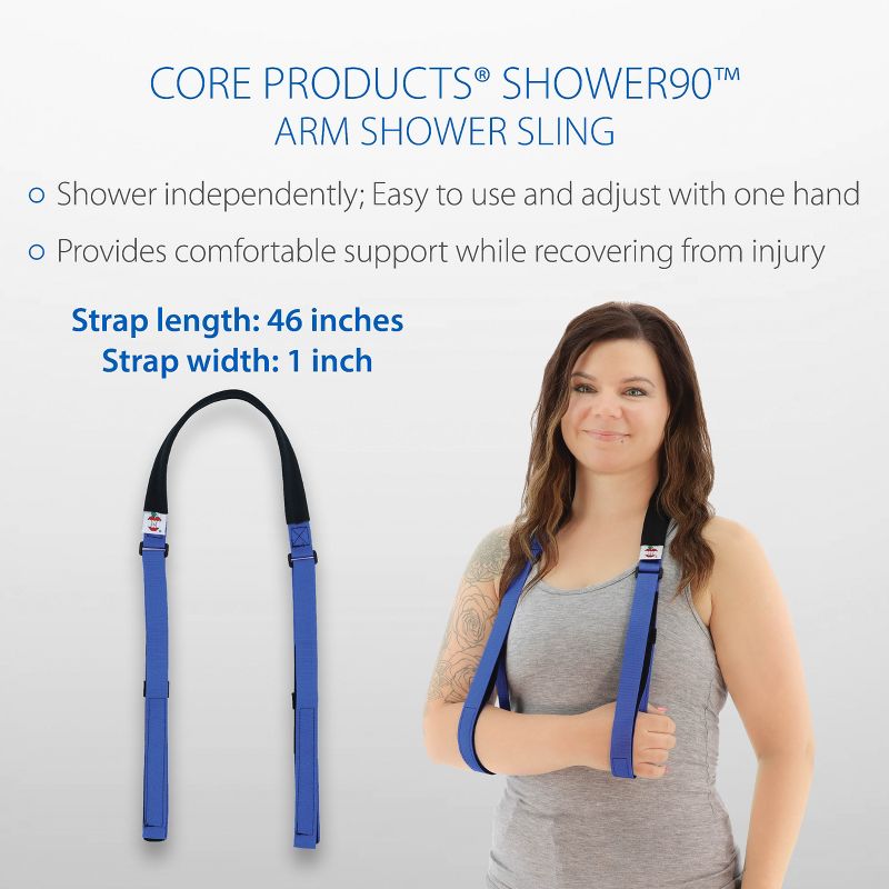 Core Products Shower90 Shoulder and Arm Support Shower Sling for Injury, 4 of 5