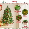 Yaheetech 2Ft/3Ft Set of 2 Battery Operated Tabletop Christmas Tree with LED Lights, Green - 4 of 4
