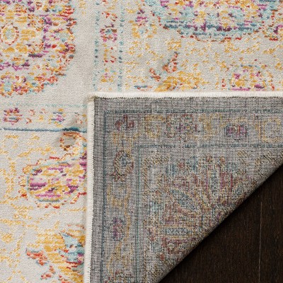 Reversible Sevilla Antique Silver Viscose Area Rug - 47"x4"