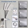 CASAINC 3-Spray Pattern 12 Inches Ceiling Mount Shower System / Set Shower Head and Functional Handheld (Valve Included) - 2 of 4