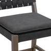 Nathan James Set of 4 Cohen Faux Leather Barstool Black - 4 of 4