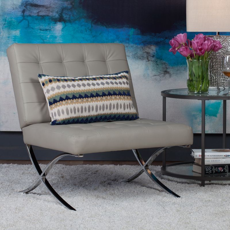 Studio Designs Home Atrium Bonded Leather Barcelona Chair, 6 of 8