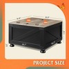 GALAXHERO Coffee Table 31.5" Square Farmhouse Lift Top with Storage and Flip-Top Hidden Compartment, Wood-Grain Center Table for Living Room, Bedroom - 3 of 4
