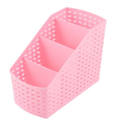 Unique Bargains Plastic Home Makeup Desktop 4 Slots Storage Divider Containers