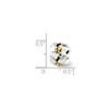 Black Bow Jewelry Sterling Silver & 14k Gold Plated Two Tone Flowers Bead Charm - 2 of 3