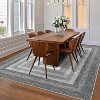 Bordered Braided Print Rug – Modern Washable Stain Resistant Non-Slip Indoor Carpet for Living Room, Bedroom, Nursery – Colorful - 3 of 4