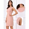 INSPIRE CHIC Women's Faux Suede Boat Neck Sleeveless Sheath Dress - 2 of 4