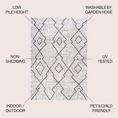 Handmade Black Diamond Trellis Synthetic 5' x 8' Area Rug