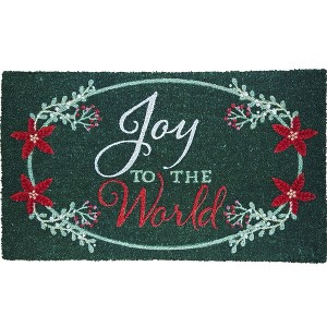 Briarwood Lane Christmas Coir Doormat 30x18 Joyful World For Christmas Coir Doormat - 1 of 2