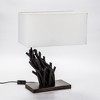 Modern Home Angled Driftwood Nautical Wooden Table Lamp - Blackwood - image 3 of 4