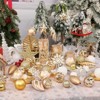 Aoibox 100 Pack Shatterproof Christmas Ball Ornaments Assorted Hanging Tree Decor Set with Reusable Gift Box for Holiday Home Gold - 4 of 4