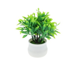 Unique Bargains Artificial Plants Plastic Green 2.76"x2.76"x5.51" 1 Pc - 1 of 4