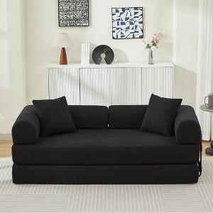 NicBex Corduroy Convertible Sofa Bed,Sleeper Couch with 2 Pillows,Flexible Combination,Futon Couch for Living Room,Office,Apartment - 1 of 4