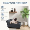 SKYONE Dark Gray Pet Sofa with 23L Storage, 2" Foam Cushion, Arched Arm - for Cats & Small Dogs up - 3 of 4