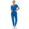 Saint Scrubs Womens 9-Pocket Medical Uniform Set- V-Neck Stretch Top with Seven Pocket Jogger Scrub Pant - 3 of 4