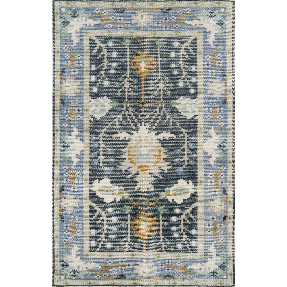 Photos - Area Rug Momeni 3'6"x5'6" Ophelia Medallion Handknotted  Aqua Blue 